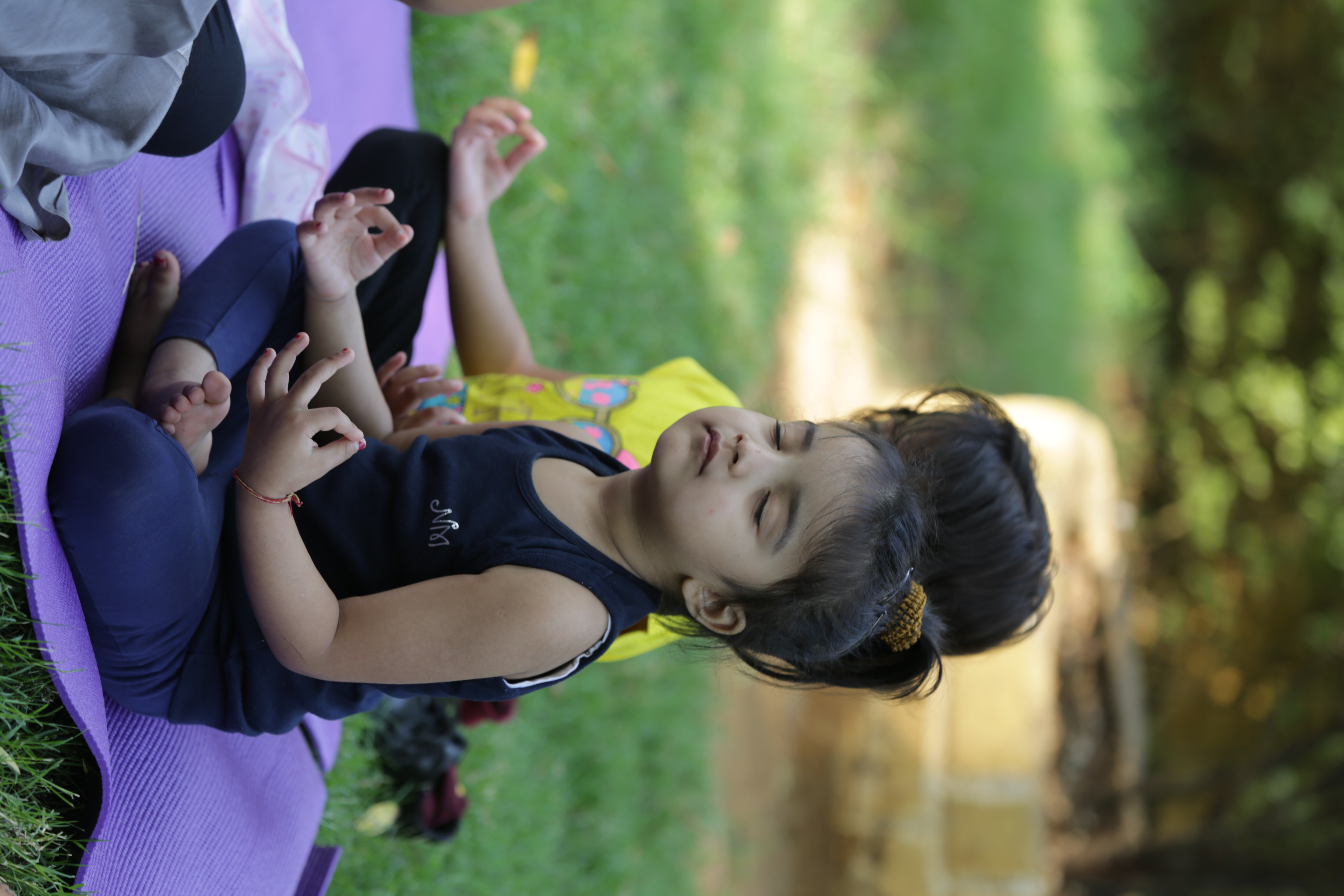 Playing in the garden