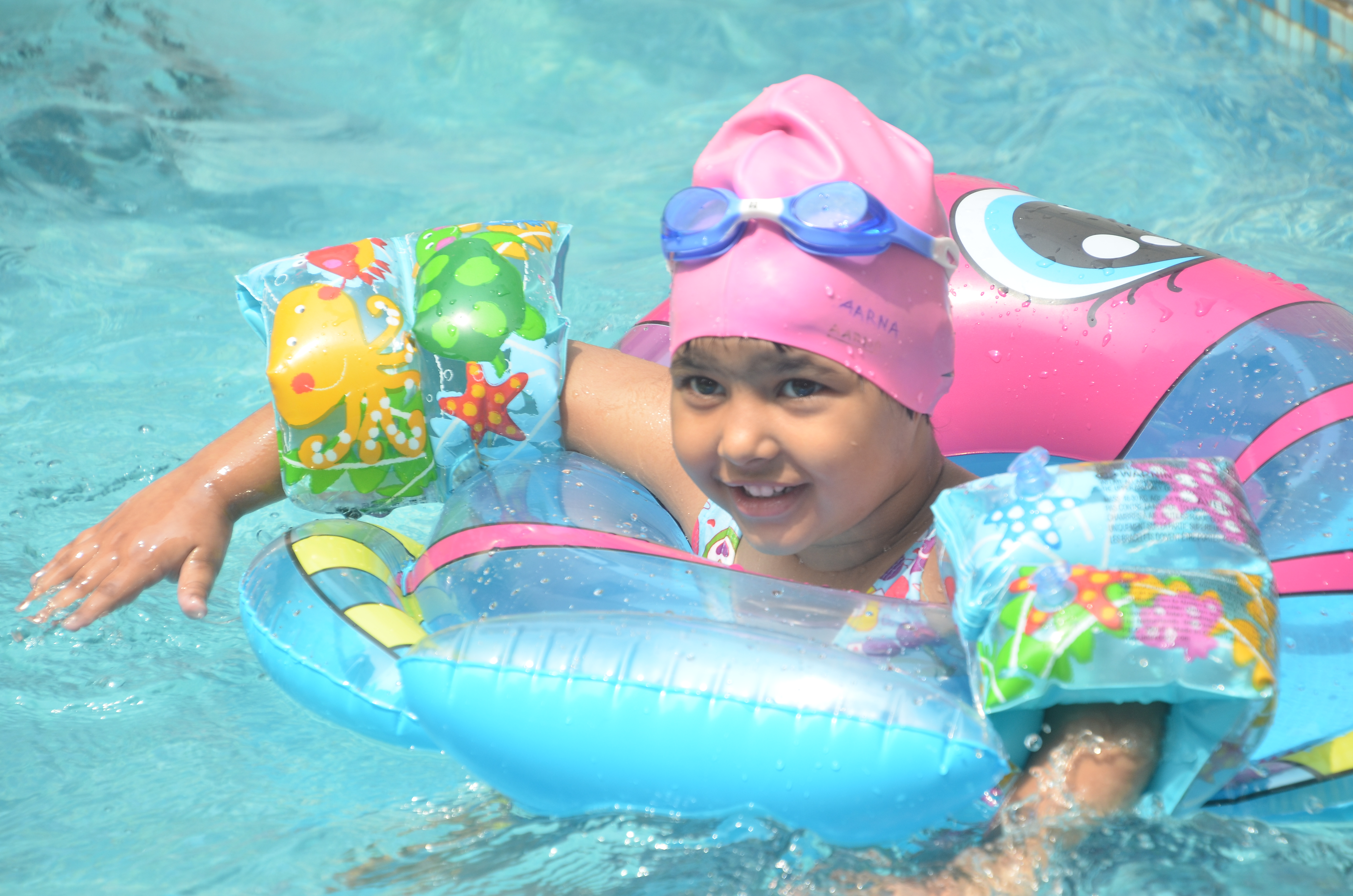 First float in the pool