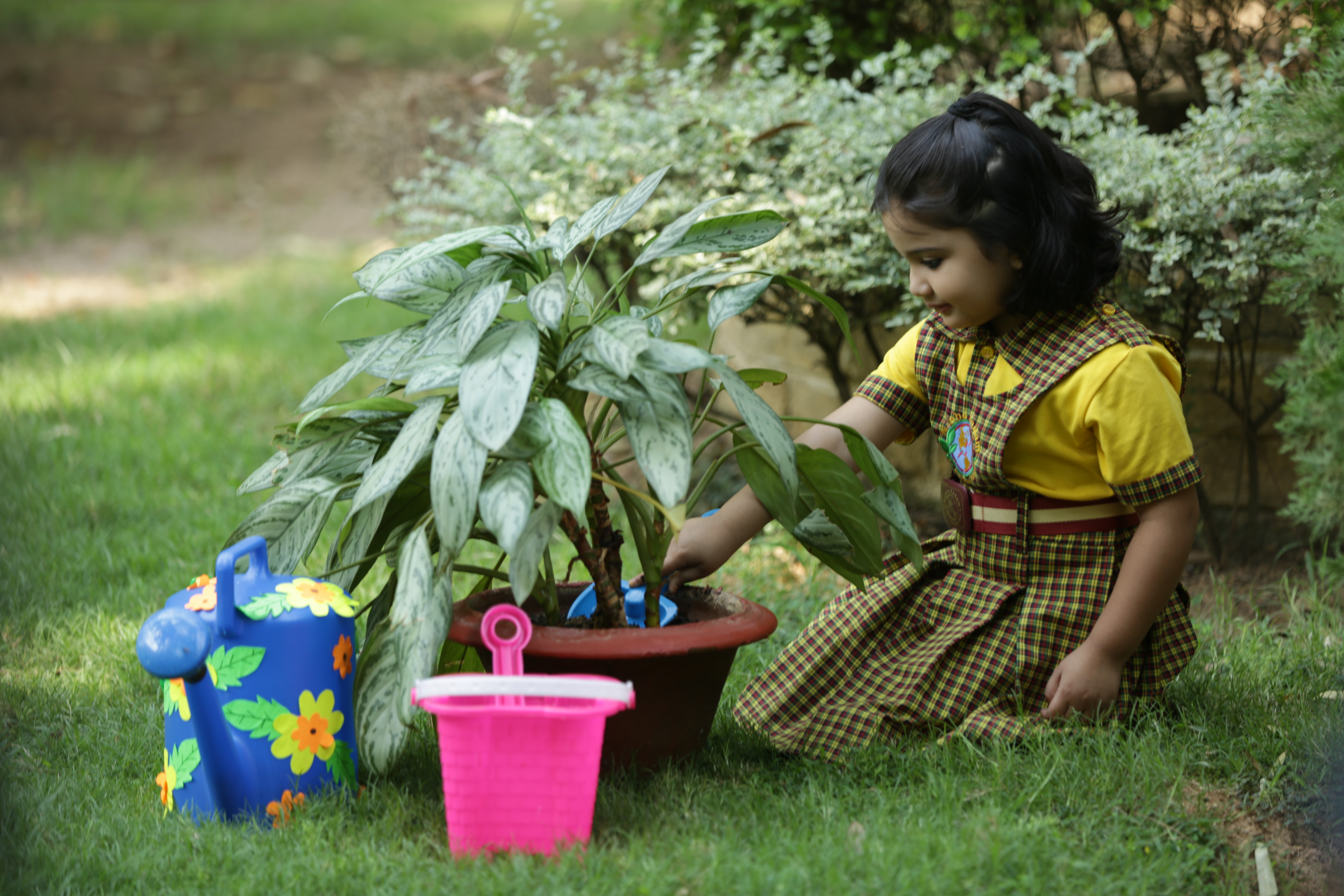 Little gardener at work